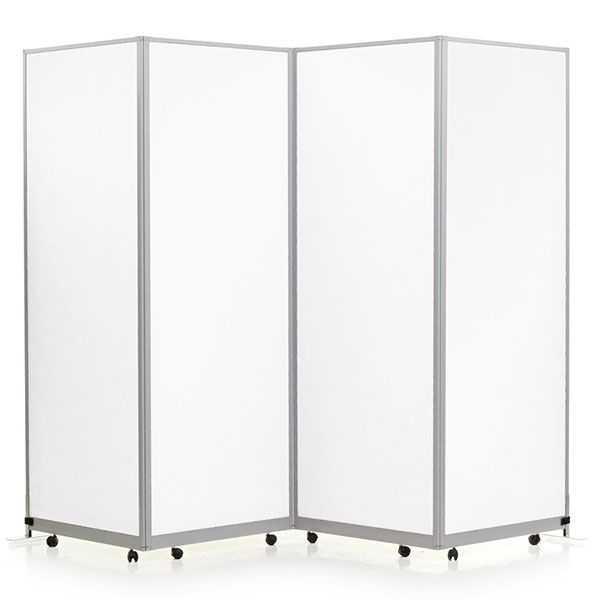Mobi Easy Clean Room Divider Screens with high gloss white laminate