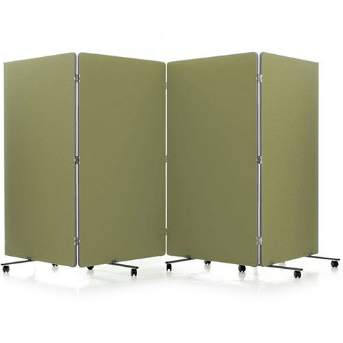 1200mm high loop nylon folding room divider with portable castor wheels.