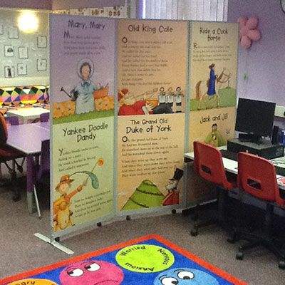 Mobi Printed Room Divider Screens used in a classroom