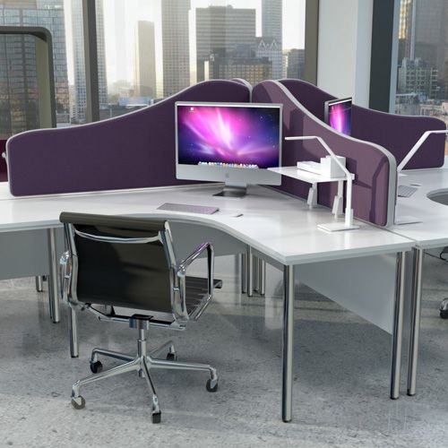 Omega Pinnable Wave Desk Dividers with pinnable core and smooth wave shape.