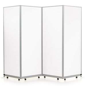 Mobi Easy Clean Room Divider Screens with high gloss white laminate