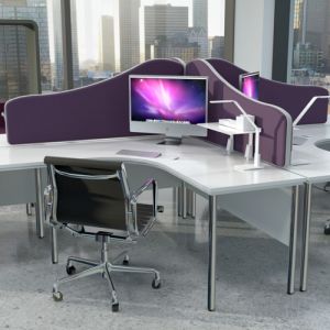 Omega Pinnable Wave Desk Dividers with pinnable core and smooth wave shape.