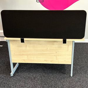 Xpress Desktop Dividers with black woven fabric
