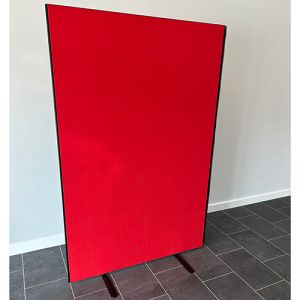 Xpress Partitions Screens with red woven fabric